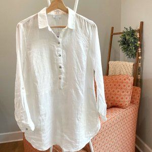J. Jill White Linen Tunic.  Women's XS.  NWT